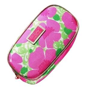 Lilly Pulitzer x Estée Lauder Makeup Bag Cosmetic Bag Pink Floral Gold Hardware